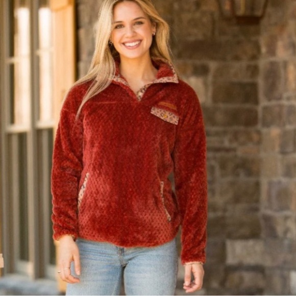 Simply Southern Simply Soft Leopard Pullover Size XL - Picture 2 of 6